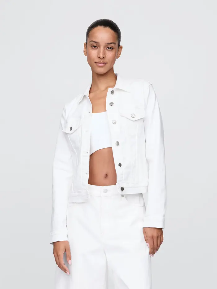 Icon Denim Jacket - Optic white