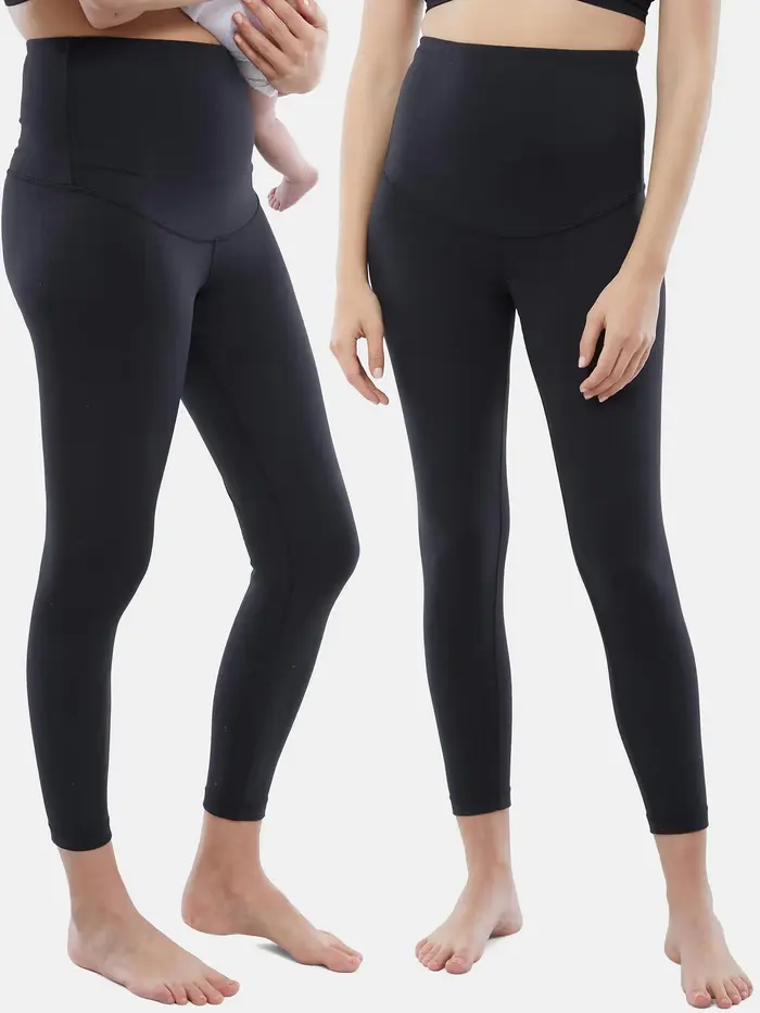 Ingrid and Isabel Postpartum Legging Two Pack - Black