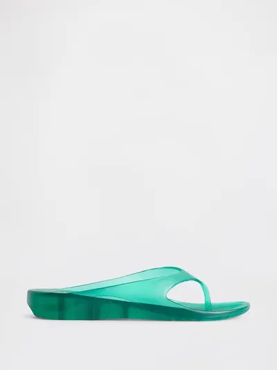 Jelly Flip Flops - Baize green