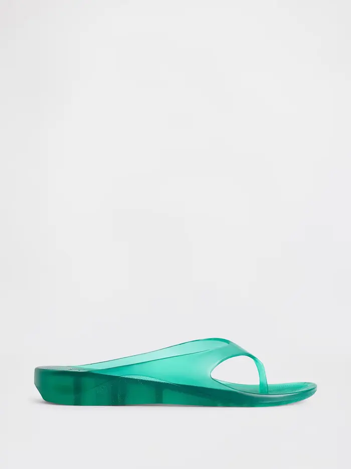 Jelly Flip Flops - Baize green