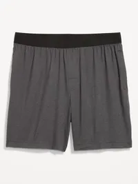 Jersey-Knit Pajama Shorts - Black Jack — view 3