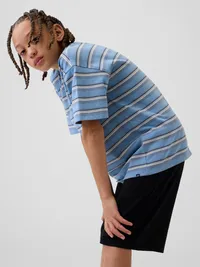 Kids 8" Mesh Active Shorts - Black — view 5