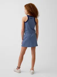 Kids Active Skort Outfit Set - NAVY GINGHAM — view 3