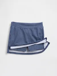 Kids Active Skort Outfit Set - NAVY GINGHAM — view 4