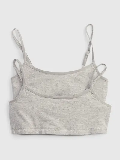 Kids Basic Bra (2-Pack) - Light heather grey