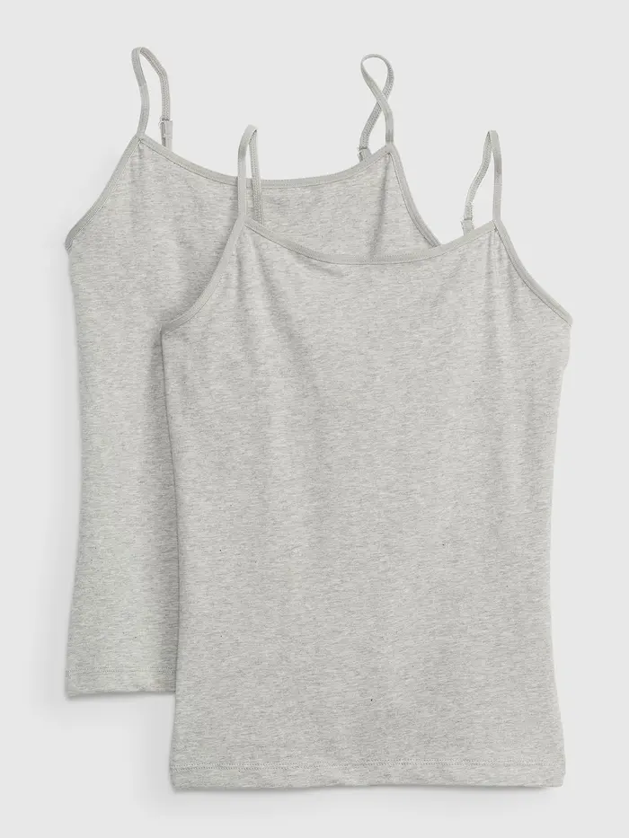 Kids Basic Cami (2-Pack) - Light heather gray
