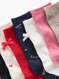 Kids Bow Crew Socks (7-Pack) - Multi — view 2