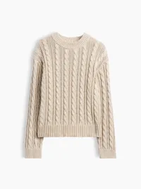 Kids Cable-Knit Sweater - Birch — view 2