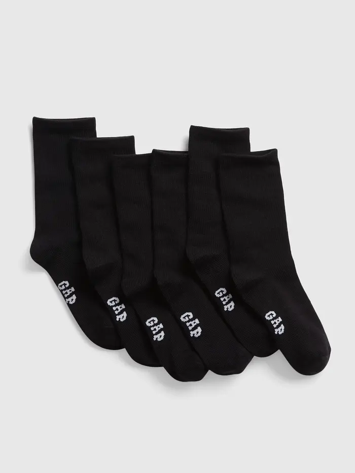Kids Crew Socks (3-Pack) - True black