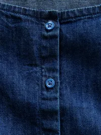 Kids Denim Button-Front Top - Dark wash — view 5