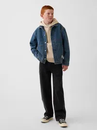 Kids Denim Chore Jacket - Medium wash — view 4