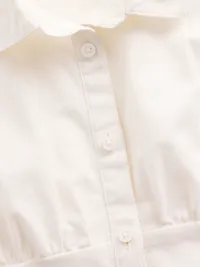 Kids Fitted Button-Front Top - New off white — view 5