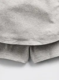 Kids Foldover Skort - Heather grey — view 4