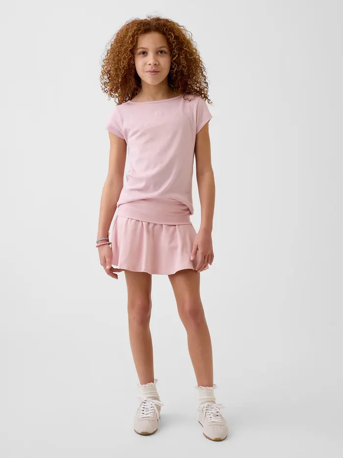 Kids Foldover Skort - Pink