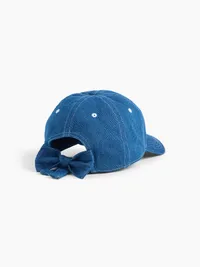 Kids Hello Kitty Denim Baseball Hat - Washed medium blue — view 2