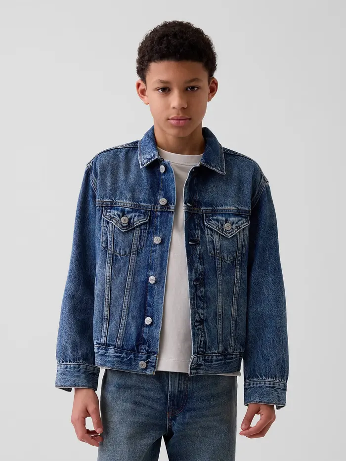 Kids Icon Denim Jacket - Medium wash