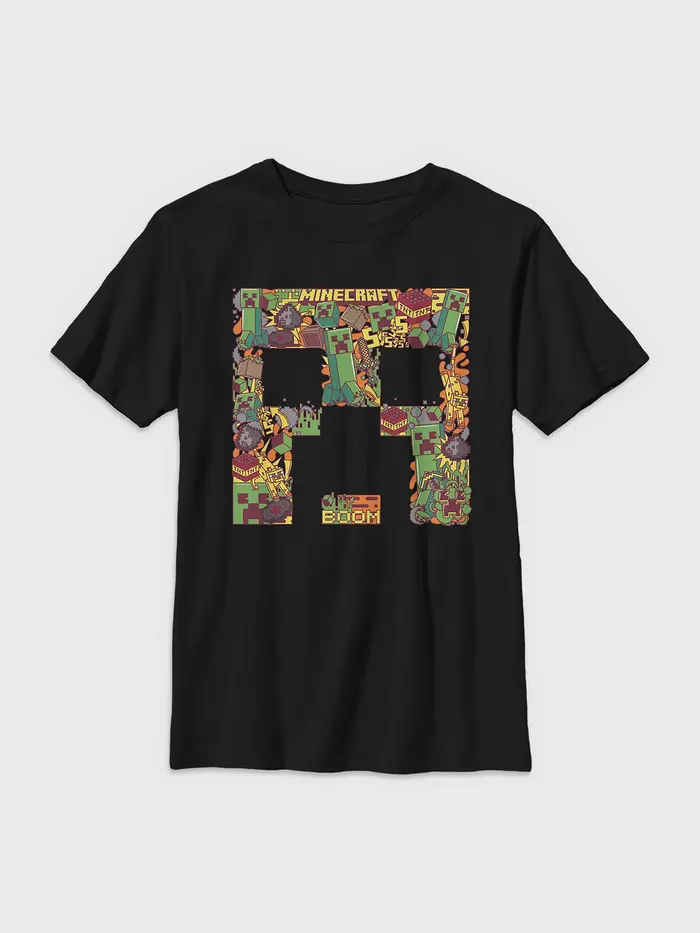 Kids Minecraft Tee - Black