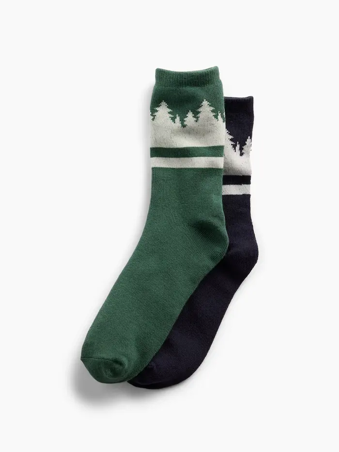 Kids Mountain Varsity Crew Socks (2-Pack) - Multi