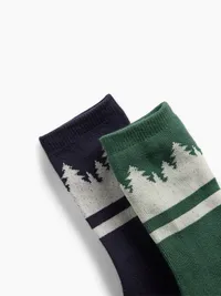 Kids Mountain Varsity Crew Socks (2-Pack) - Multi — view 2