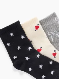 Kids Print Crew Socks (3-Pack) - Multi — view 2