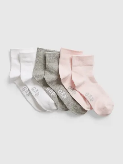 Kids Quarter Crew Socks (3-Pack) - Multi