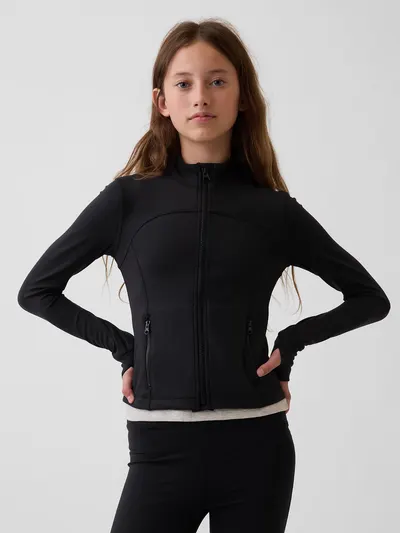 Kids Quick-Dry Zip Jacket - Black