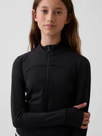 Kids Quick-Dry Zip Jacket - Black — view 4