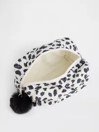 Kids Quilted Printed Pouch - Leopard print — view 2