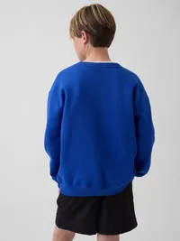 Kids Relaxed Graphic Sweatshirt - Active blue — view 3