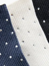 Kids Rhinestone Crew Socks (3-Pack) - Multi — view 2
