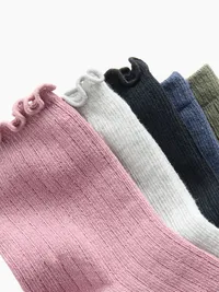Kids Ruffle Crew Socks (7-Pack) - Multi — view 2