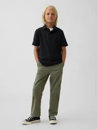 Kids Uniform Performance Polo - Black — view 4
