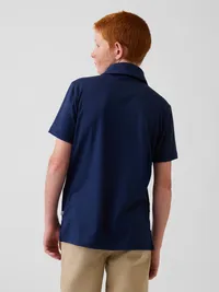 Kids Uniform Performance Polo - Navy — view 3