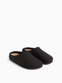 Kids Vegan Suede Clogs - True black — view 2