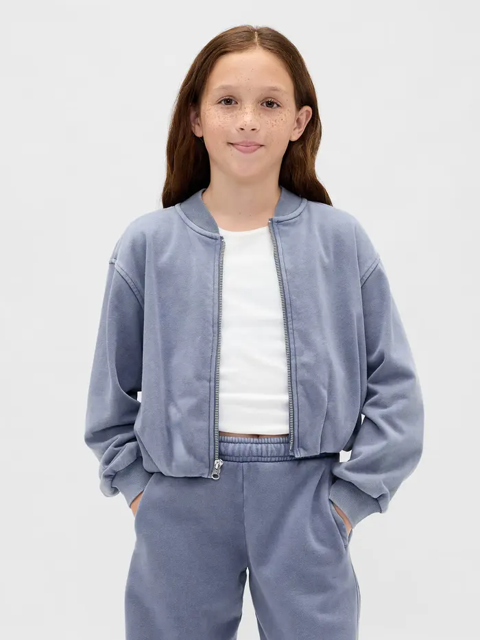Kids VintageSoft Bubble Bomber Jacket - Bainbridge blue