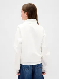 Kids VintageSoft Half-Zip Pullover - New off white — view 3