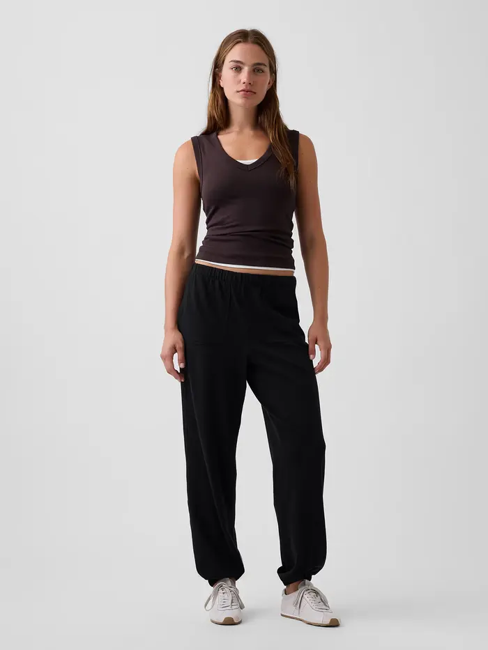 Knit Relaxed Joggers - Black