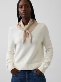 Knit Triangle Scarf - Cobblestone — view 2