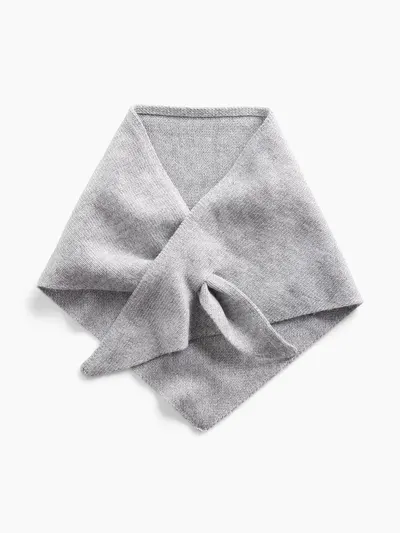 Knit Triangle Scarf - Grey