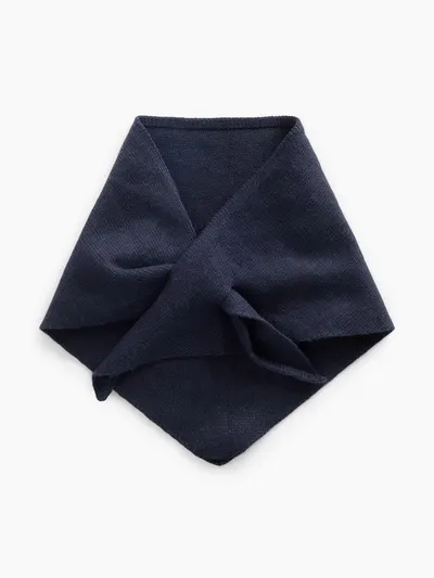 Knit Triangle Scarf - Navy uniform