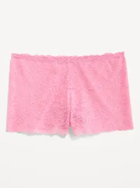 Lace Boyshort Underwear - Hydrangea Pink — view 4