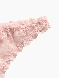 Lace Thong - Primitive pink — view 3