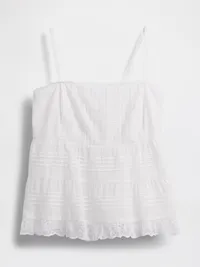 Lace-Trim Cami - Fresh white — view 5
