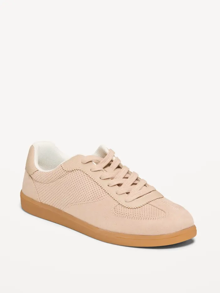 Lace-Up Sneakers - Sand