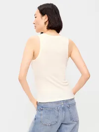 Lace-Up Tank Top - Sea Salt — view 2