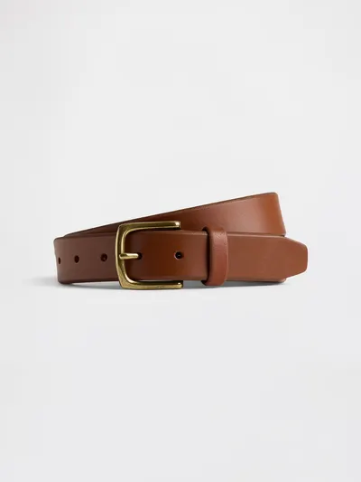 Leather Belt - Brown cognac