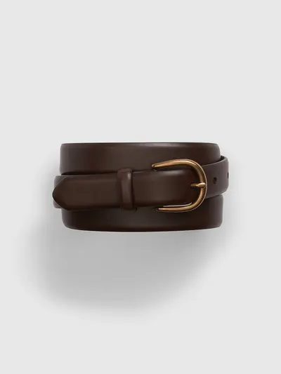 Leather Belt - Dark brown