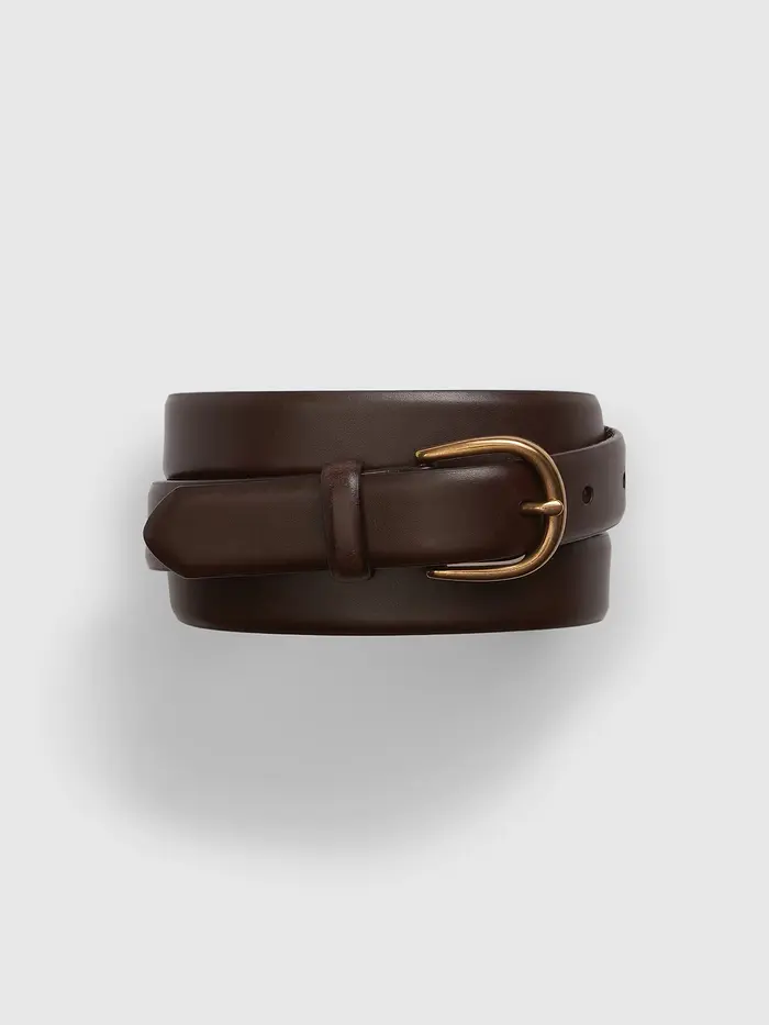 Leather Belt - Dark brown
