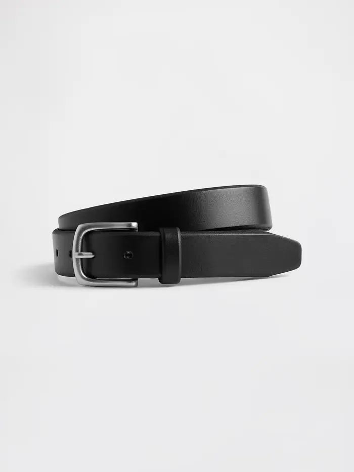 Leather Belt - true black