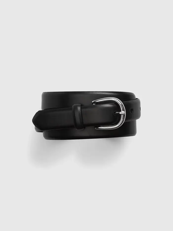 Leather Belt - True black